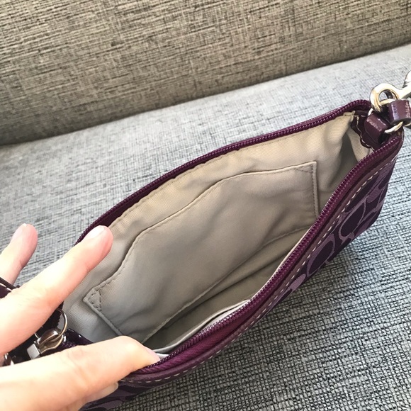 Coach Plum Purple Wristlet Purse - Picture 6 of 9